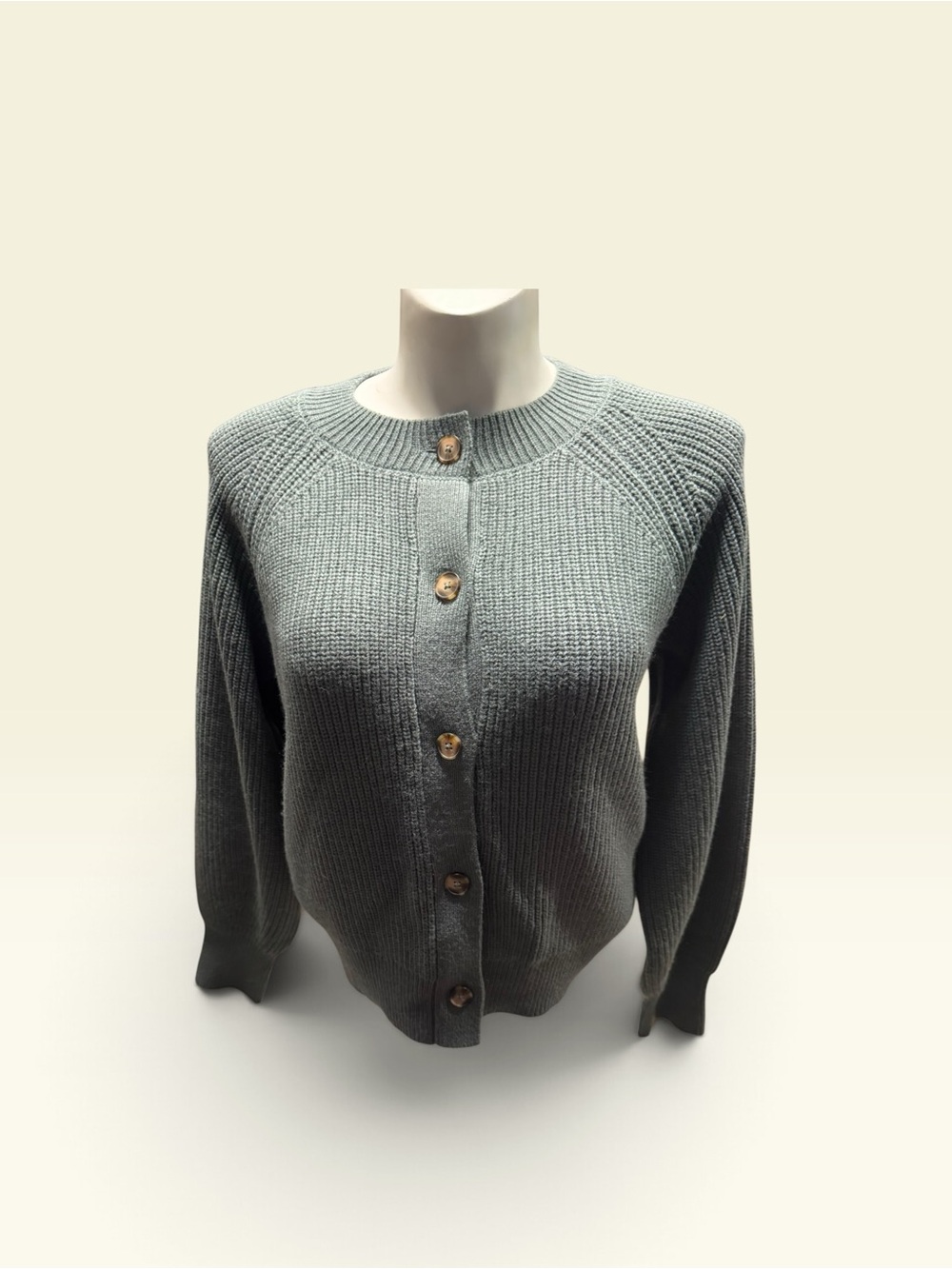 Banana Republic Button-Front Knit Cardigan - Sage